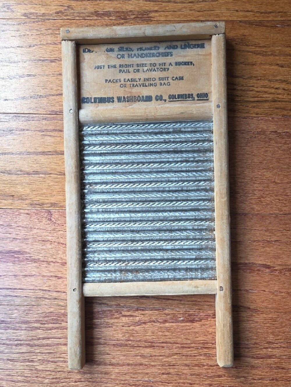 DUBL HANDI Vintage Wood & Metal Washboard - Picture 2 of 2